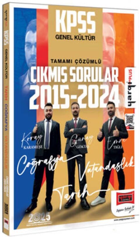 2025 KPSS Genel Kültür Konularına Göre Düzenlenmiş Tamamı Çözümlü Çıkmış Sorular 2015 - 2024 Yargı Yayınları