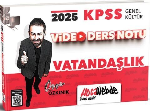 2025 KPSS Genel Kültür Vatandaşlık Video Ders Notu Hocawebde Yayınları