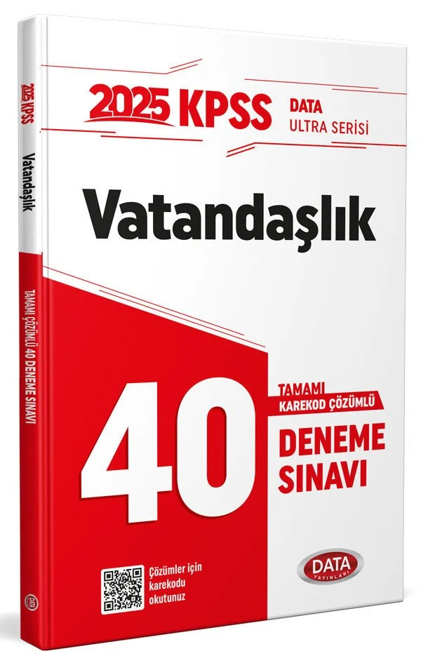 2025 KPSS Ultra Serisi Vatandaşlık 40 Deneme Sınavı Data Yayınları
