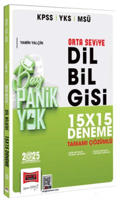 2025 KPSS YKS MSÜ Tamamı Çözümlü Panik Yok Orta Seviye Dil Bilgisi 15x15 Deneme Yargı Yayınları