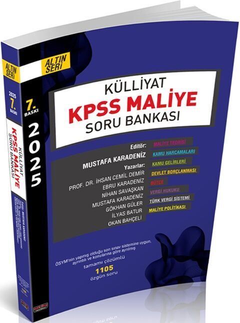 2025 Külliyat KPSS Maliye Soru Bankası Savaş Yayınevi