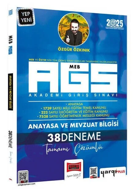 2025 MEB-AGS Anayasa ve Mevzuat Bilgisi Çözümlü 38 Deneme - Özgür Özkınık Yargı Yayınları