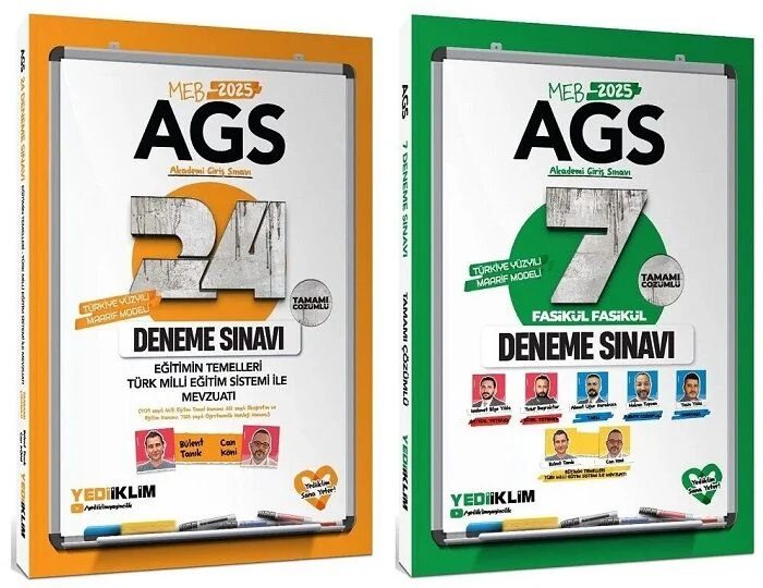 2025 MEB-AGS Eğitimin Temelleri ve Türk Milli Eğitim Sistemi ile Mevzuatı 24 + 7 Deneme 2 li Set Bülent Tanık, Can Köni Yediiklim Yayınları 2025 MEB-AGS Eğitimin Temelleri ve Türk Milli Eğitim Sistemi ile Mevzuatı 24 + 7 Deneme 2 li Set Bülent Tanık, Can Köni Yediiklim Yayınları
