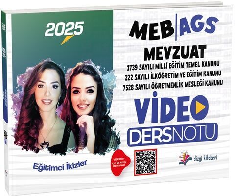 2025 MEB AGS Mevzuat 222-1739-7528 Sayılı Kanun Video Ders Notu Dizgi Kitap Yayınları