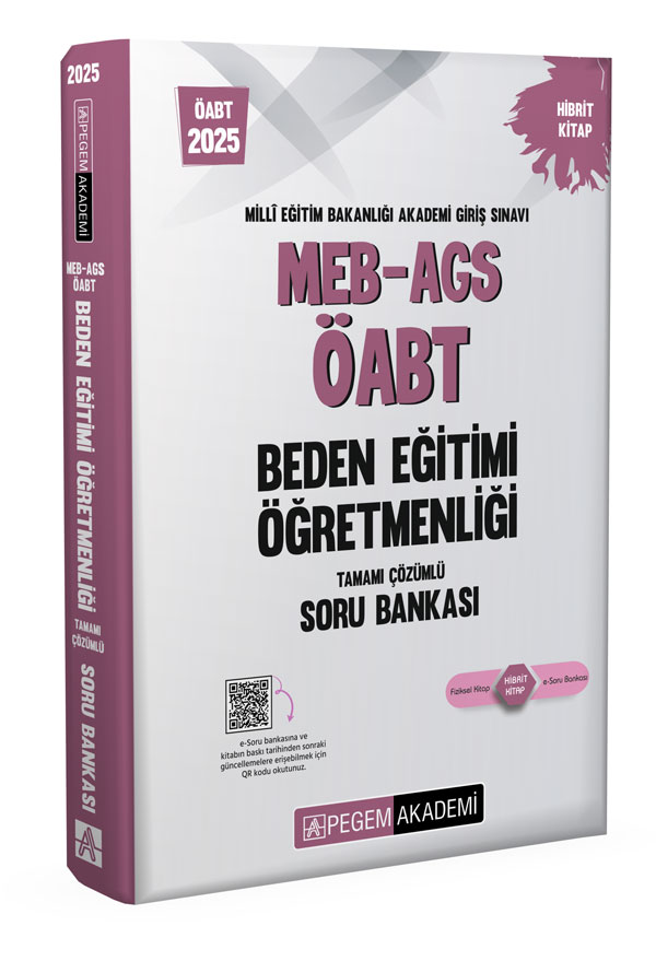 2025 MEB AGS ÖABT Beden Eğitimi Tamamı Çözümlü Soru Bankası Pegem Akademi Yayıncılık