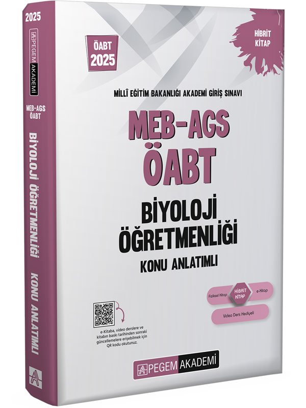 2025 MEB AGS ÖABT Biyoloji Öğretmenliği Konu Anlatımlı Pegem Akademi Yayıncılık