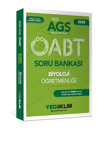 2025 MEB AGS ÖABT Biyoloji Öğretmenliği Soru Bankası Yediiklim Yayınları