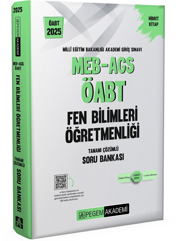 2025 MEB AGS ÖABT Fen ve Teknoloji Öğretmenliği Soru Bankası Modüler Set Pegem Akademi Yayıncılık