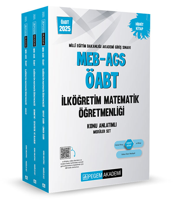2025 MEB AGS ÖABT İlköğretim Matematik Öğretmenliği Konu Anlatımlı Modüler Set Pegem Akademi Yayıncılık