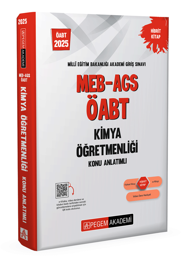2025 MEB AGS ÖABT Kimya Öğretmenliği Konu Anlatımlı Pegem Akademi Yayıncılık
