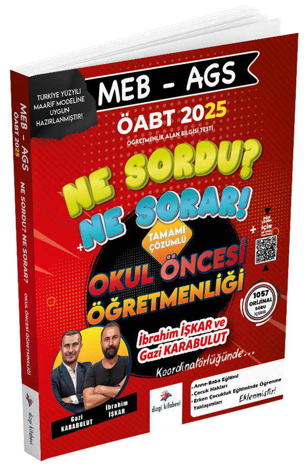 2025 MEB AGS ÖABT Ne Sordu Ne Sorar Okul Öncesi Öğretmenliği Tamamı Pdf Çözümlü Soru Bankası Dizgi Kitap Yayınları