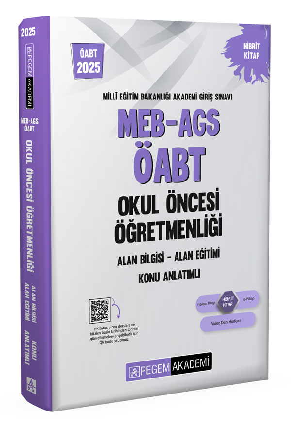 2025 MEB AGS ÖABT Okul Öncesi Öğretmenliği Alan Bilgisi Alan Eğitimi Konu Anlatımlı Pegem Akademi Yayıncılık 2025 MEB AGS ÖABT Okul Öncesi Öğretmenliği Alan Bilgisi Alan Eğitimi Konu Anlatımlı Pegem Akademi Yayıncılık