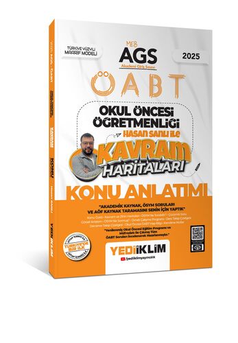 2025 MEB AGS ÖABT Okul Öncesi Öğretmenliği Hasan Sanlı İle Kavram Haritaları Konu Anlatımı Yediiklim Yayınları 2025 MEB AGS ÖABT Okul Öncesi Öğretmenliği Hasan Sanlı İle Kavram Haritaları Konu Anlatımı Yediiklim Yayınları