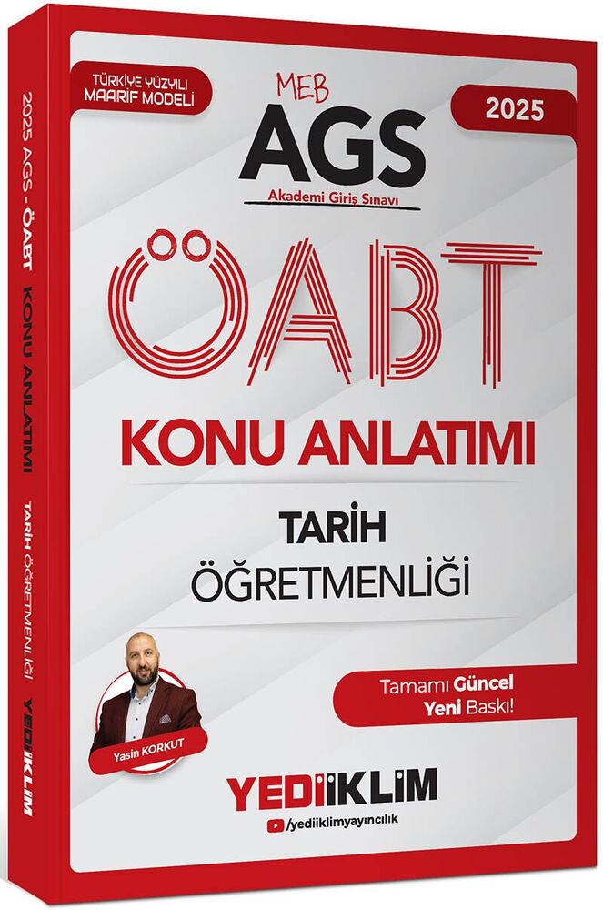 2025 MEB AGS ÖABT Tarih Öğretmenliği Konu Anlatımı Yediiklim Yayınları 2025 MEB AGS ÖABT Tarih Öğretmenliği Konu Anlatımı Yediiklim Yayınları