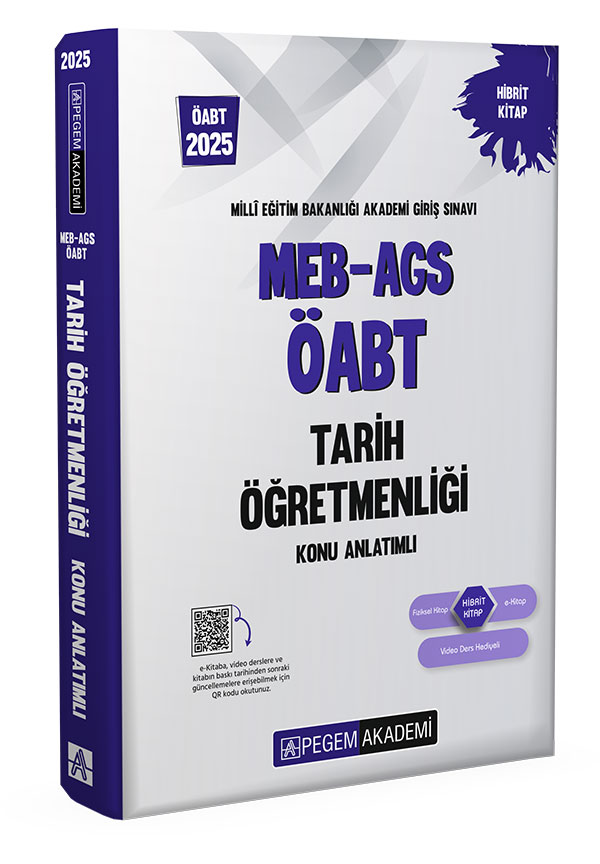 2025 MEB AGS ÖABT Tarih Öğretmenliği Konu Anlatımlı Pegem Akademi Yayıncılık