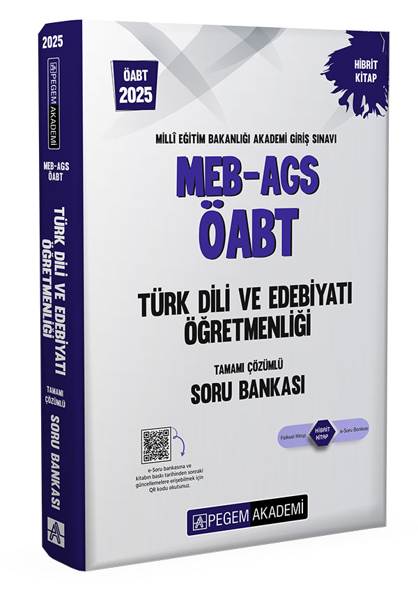 2025 MEB AGS ÖABT Türk Dili ve Edebiyatı Öğretmenliği Tamamı Çözümlü Soru Bankası Pegem Akademi Yayıncılık