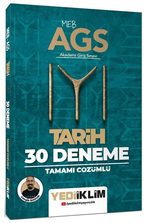 2025 MEB-AGS Tarih Kayı 30 Deneme Çözümlü - Cengiz Badur Yediiklim Yayınları