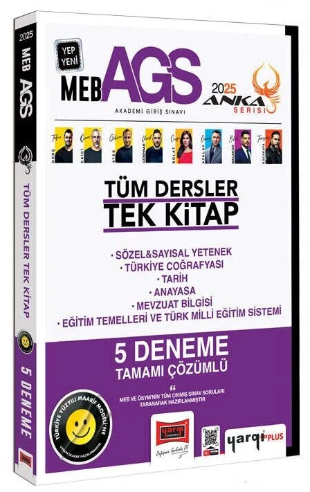 2025 MEB-AGS Tüm Dersler 5 Deneme Çözümlü Tek Kitap Anka Serisi Yargı Yayınları