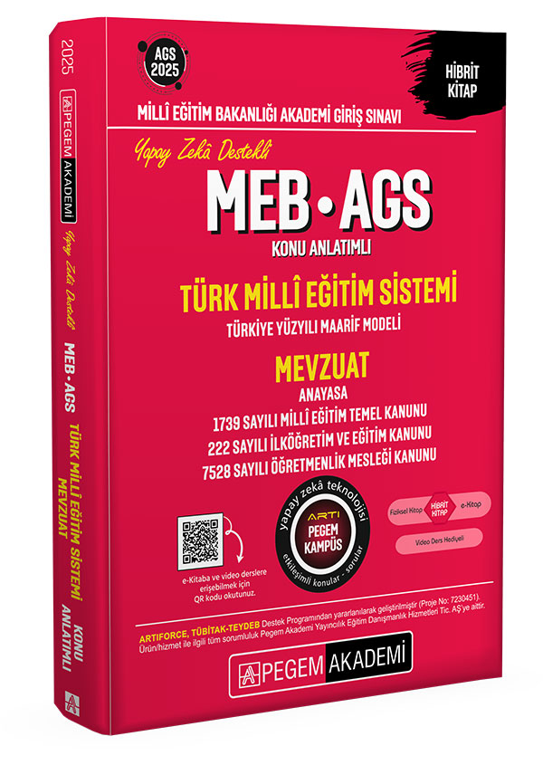 2025 MEB AGS Türk Milli Eğitim Sistemi Mevzuat Konu Anlatımlı Pegem Akademi Yayıncılık 2025 MEB AGS Türk Milli Eğitim Sistemi Mevzuat Konu Anlatımlı Pegem Akademi Yayıncılık