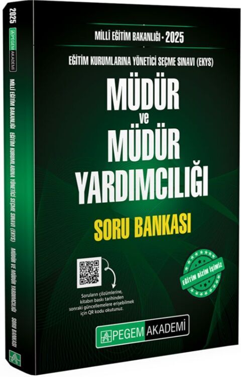 2025 MEB EKYS Müdür Ve Müdür Yardımcılığı Soru Bankası Pegem Akademi Yayıncılık