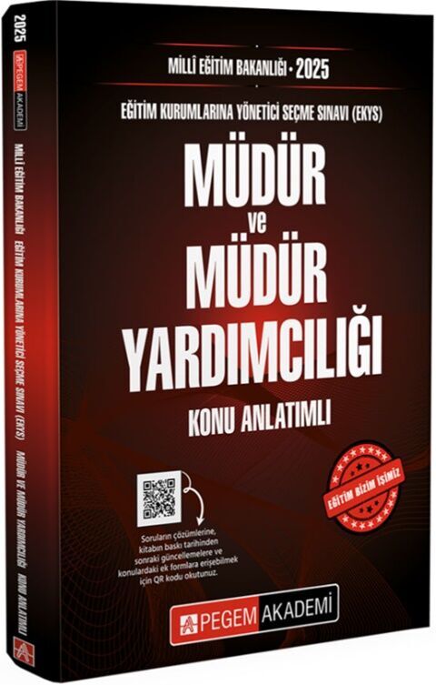 2025 MEB EKYS Müdür ve Müdür Yardımcılığı Konu Anlatımlı Pegem Akademi Yayıncılık