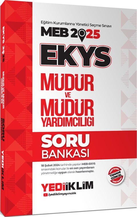 2025 MEB EKYS Müdür ve Müdür Yardımcılığı Soru Bankası Yediiklim Yayınları