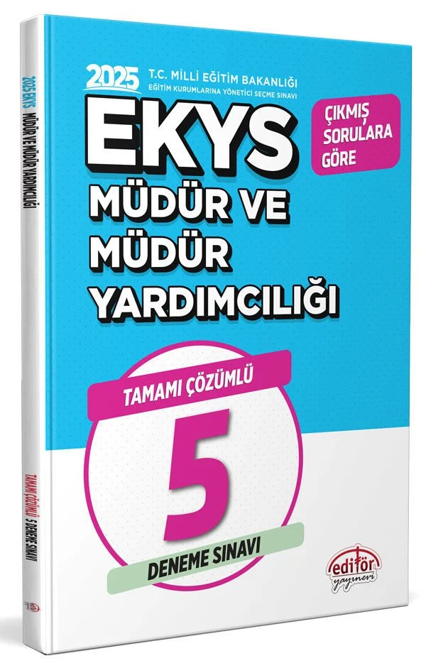 2025 MEB EKYS Müdür ve Müdür Yardımcılığı Tamamı Çözümlü 5 Deneme Sınavı  Data Yayınları