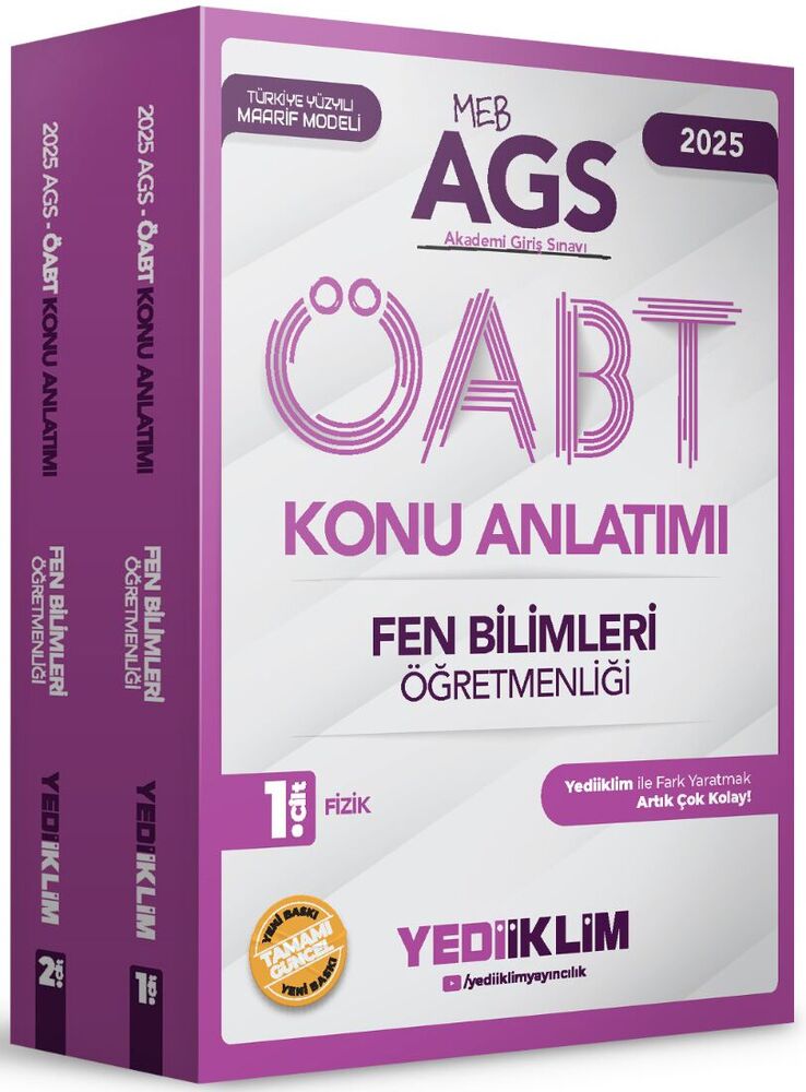 2025 MEBS AGS ÖABT Fen Bilimleri Öğretmenliği Konu Anlatımı (2 Cilt) Yediiklim Yayınları 2025 MEBS AGS ÖABT Fen Bilimleri Öğretmenliği Konu Anlatımı (2 Cilt) Yediiklim Yayınları
