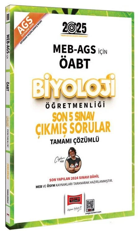 2025 ÖABT MEB-AGS Biyoloji Çıkmış Sorular Son 5 Sınav Çözümlü - Çiğdem Yiğit Yargı Yayınları