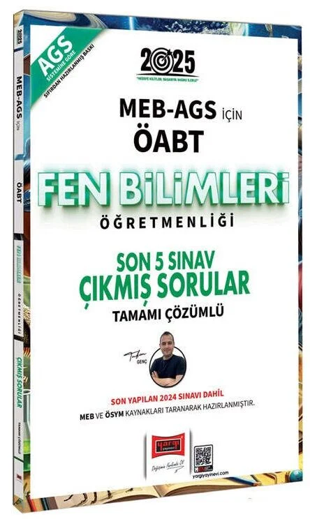 2025 ÖABT MEB-AGS Fen Bilimleri Öğretmenliği Çıkmış Sorular Son 5 Sınav Çözümlü - Tufan Genç Yargı Yayınları