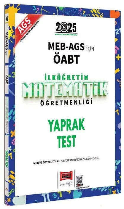2025 ÖABT MEB-AGS İlköğretim Matematik Öğretmenliği Yaprak Test Yargı Yayınları