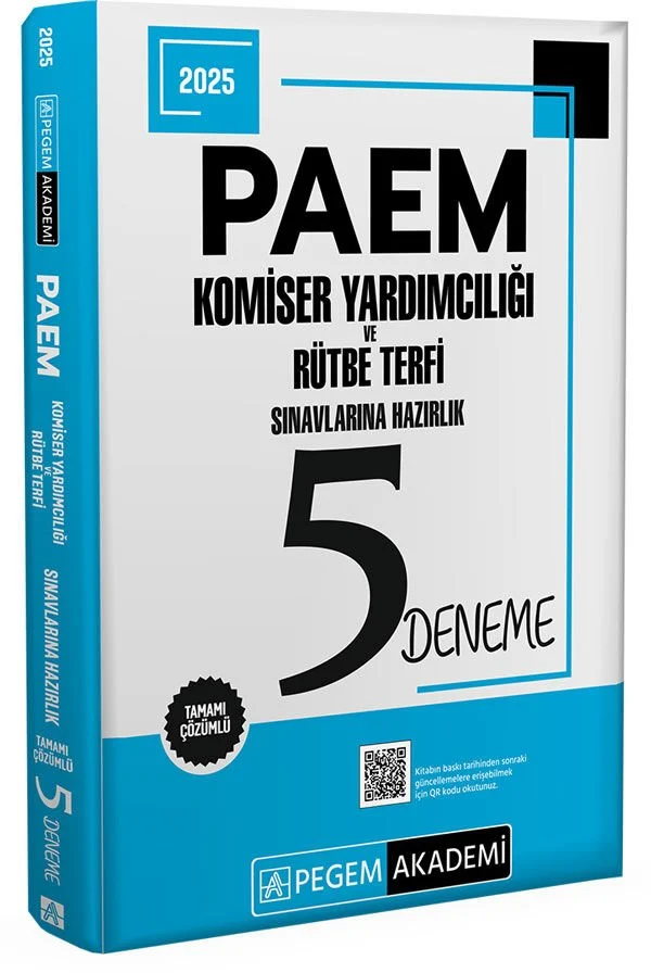 2025 PAEM Komiser Yardımcılığı ve Rütbe Terfi 5 Deneme Çözümlü Pegem Akademi Yayıncılık 2025 PAEM Komiser Yardımcılığı ve Rütbe Terfi 5 Deneme Çözümlü Pegem Akademi Yayıncılık