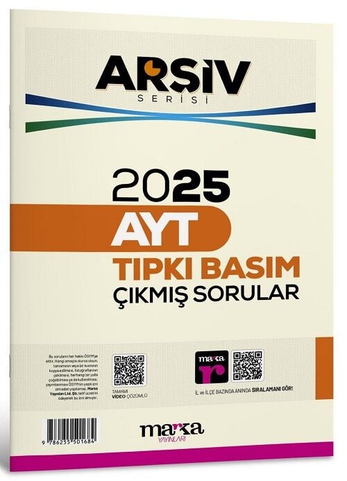 2025 YKS AYT Çıkmış Sorular Tıpkı Basım Çözümlü Arşiv Serisi Marka Yayınları 2025 YKS AYT Çıkmış Sorular Tıpkı Basım Çözümlü Arşiv Serisi Marka Yayınları