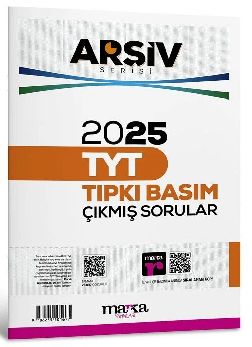 2025 YKS TYT Çıkmış Sorular Tıpkı Basım Çözümlü Arşiv Serisi Marka Yayınları
