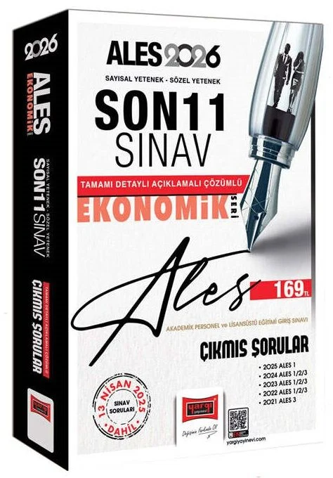 2026 ALES Çıkmış Sorular Son 11 Sınav Çözümlü Ekonomik Seri Yargı Yayınları