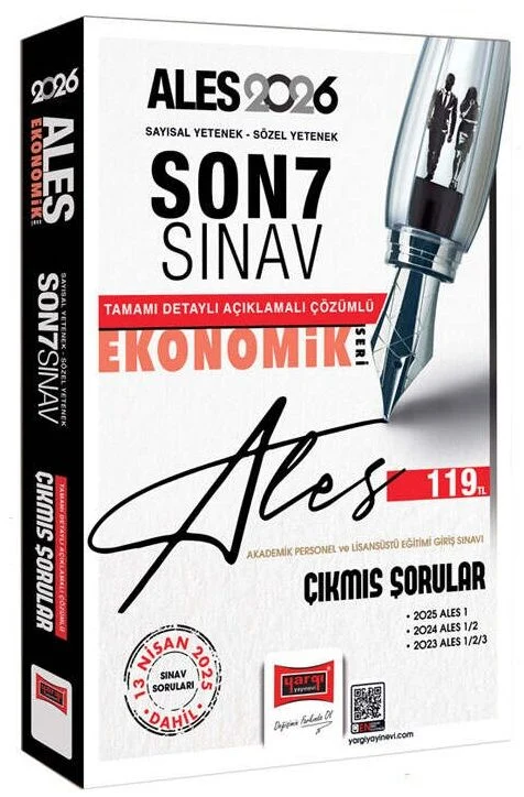 2026 ALES Çıkmış Sorular Son 7 Sınav Çözümlü Ekonomik Seri Yargı Yayınları