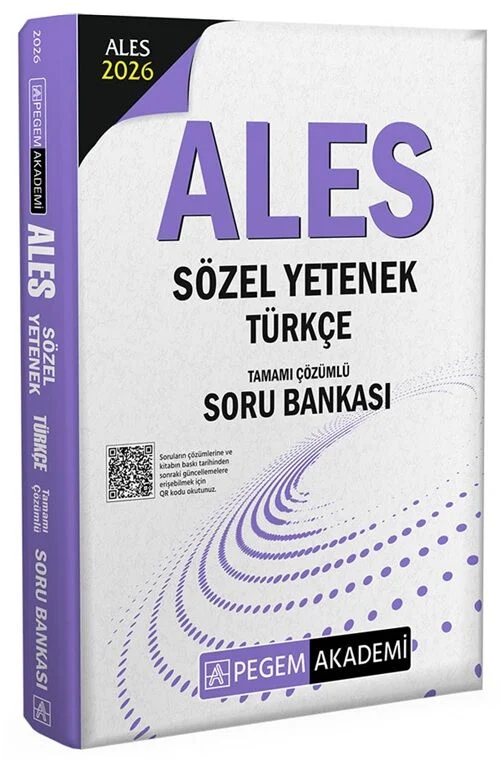 Pegem 2026 ALES Sözel Yetenek Türkçe Soru Bankası Çözümlü Pegem Akademi Yayınları Pegem 2026 ALES Sözel Yetenek Türkçe Soru Bankası Çözümlü Pegem Akademi Yayınları