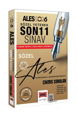 2026 ALES VIP Sözel Yetenek Son 11 Sınav Çıkmış Sorular (13 Nisan 2025 Sınavı Dahil) Yargı Yayınları