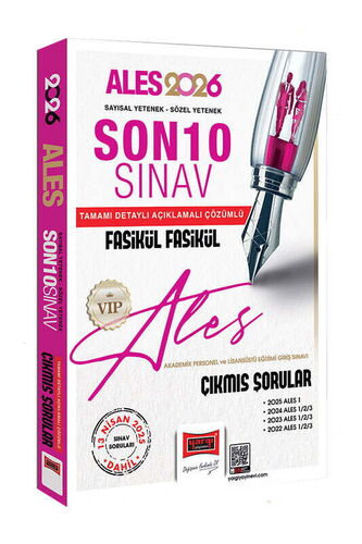 2026 ALES VIP Son 10 Sınav Fasikül Fasikül Çıkmış Sorular (13 Nisan 2025 Sınavı Dahil) Yargı Yayınları 2026 ALES VIP Son 10 Sınav Fasikül Fasikül Çıkmış Sorular (13 Nisan 2025 Sınavı Dahil) Yargı Yayınları
