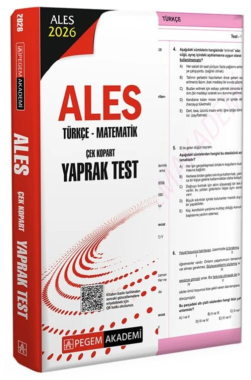 Pegem 2026 ALES Yaprak Test Pegem Akademi Yayınları Pegem 2026 ALES Yaprak Test Pegem Akademi Yayınları
