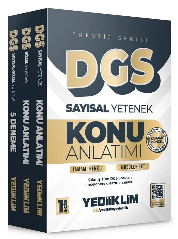 2026 DGS Prestij Konu Anlatımlı Modüler Set Yediiklim Yayınları