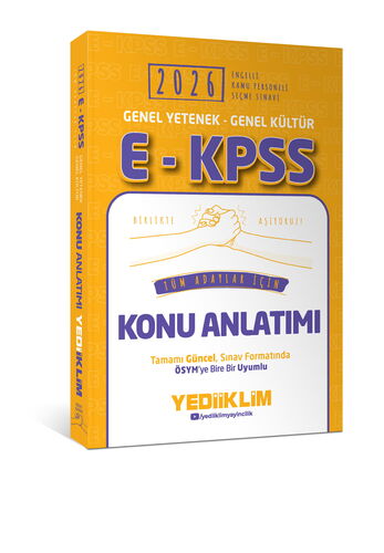 2026 E - KPSS Genel Yetenek Genel Kültür Tüm Adaylar İçin Konu Anlatımı Yediiklim Yayınları