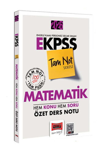 2026 E-KPSS Tam Not Serisi Matematik Hem Konu Hem Soru Özet Ders Notu Yargı Yayınları