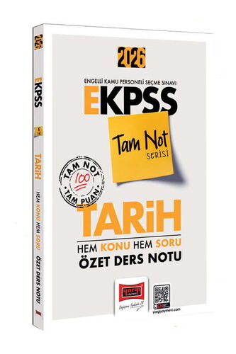 2026 E-KPSS Tam Not Serisi Tarih Hem Konu Hem Soru Özet Ders Notu Yargı Yayınları