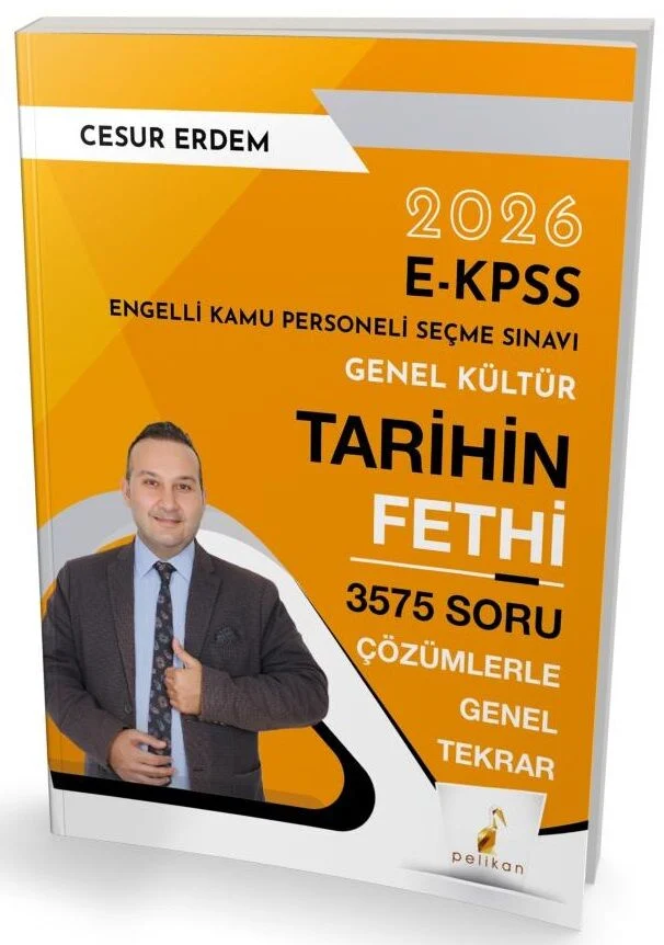 2026 EKPSS Tarihin Fethi 3575 Soru Genel Tekrar Çözümlü Pelikan Yayınları 2026 EKPSS Tarihin Fethi 3575 Soru Genel Tekrar Çözümlü Pelikan Yayınları