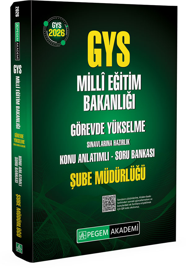 Pegem 2026 GYS MEB Görevde Yükselme Sınavlarına Hazırlık Konu Anlatımlı Soru Bankası Şube Müdürlüğü Pegem Akademi Yayıncılık