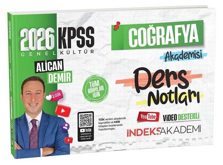 2026 KPSS Coğrafya Akademisi Video Ders Notları - Alican Demir İndeks Akademi Yayıncılık 2026 KPSS Coğrafya Akademisi Video Ders Notları - Alican Demir İndeks Akademi Yayıncılık