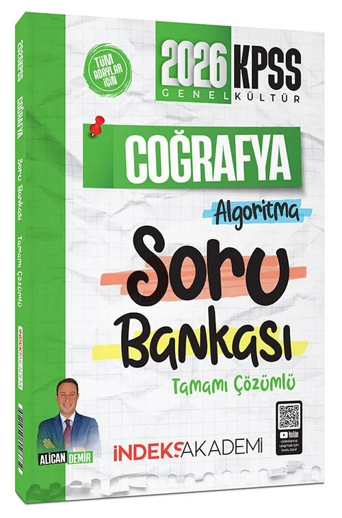 2026 KPSS Coğrafya Algoritma Soru Bankası Çözümlü - Alican Demir İndeks Akademi Yayıncılık 2026 KPSS Coğrafya Algoritma Soru Bankası Çözümlü - Alican Demir İndeks Akademi Yayıncılık