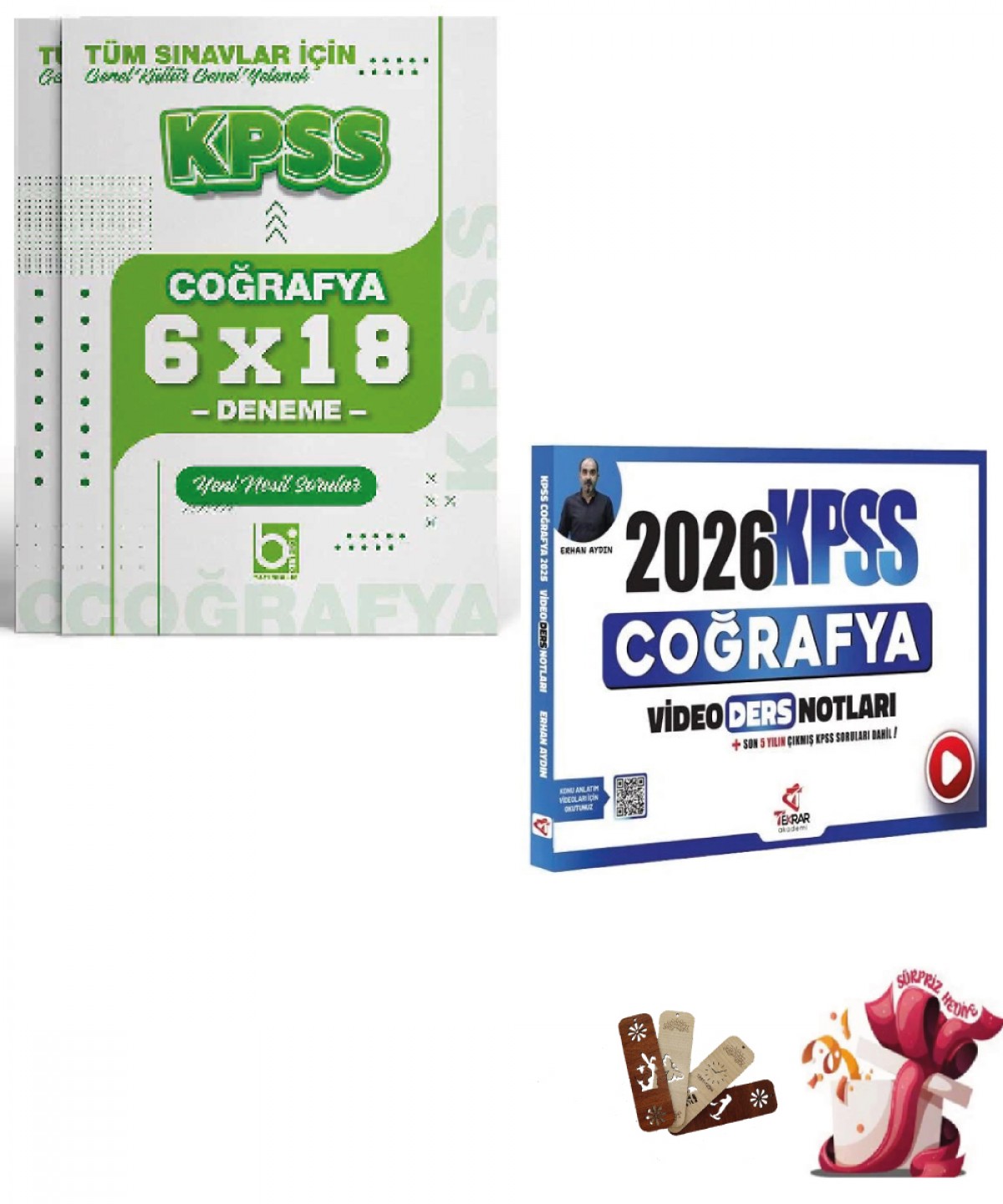 2026 KPSS Coğrafya Deneme ve Video Ders Notları seti Tekrar Akademi ve Bigelio Yayıncılık