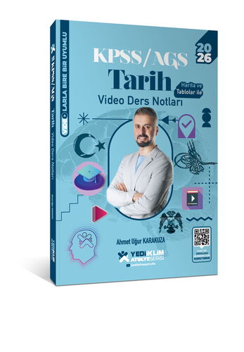 2026 KPSS Genel Kültür Atölye Tarih Video Ders Notları Yediiklim Yayınları
